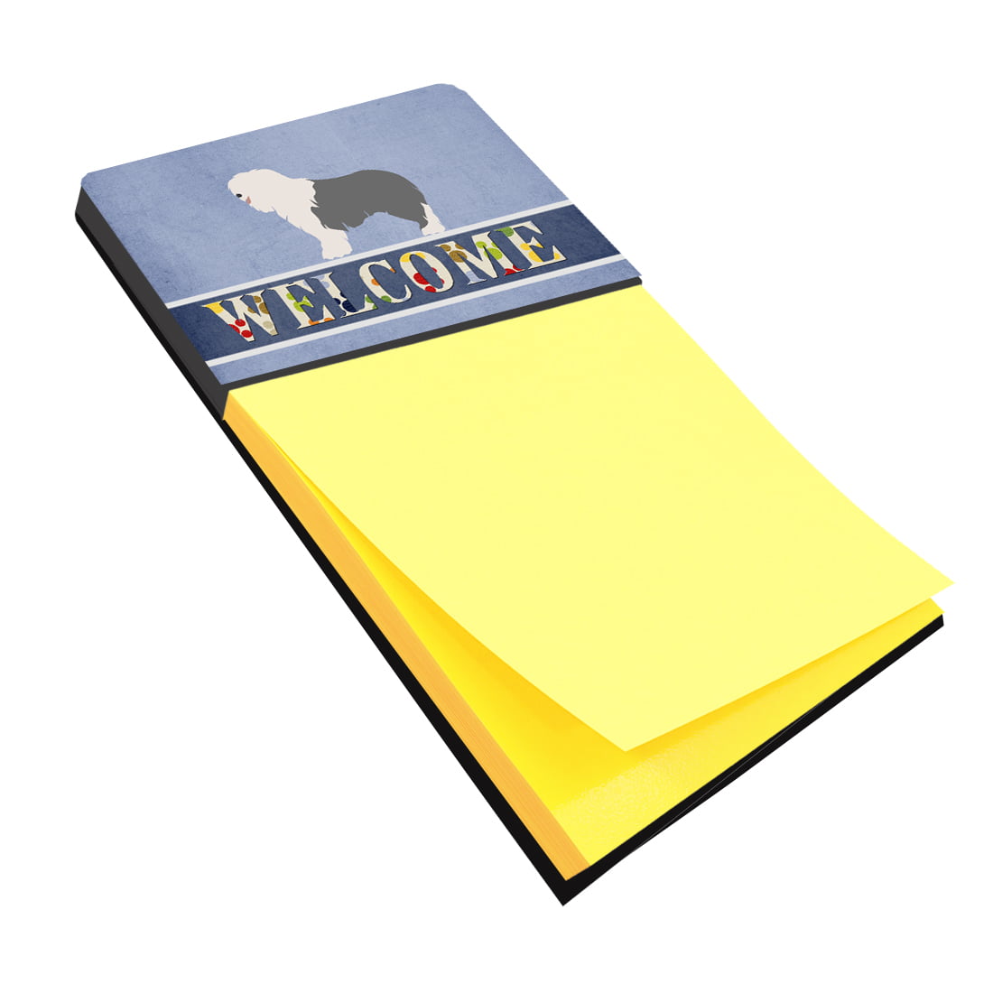 BB8304SN Old English Sheepdog Welcome Sticky Note Holder