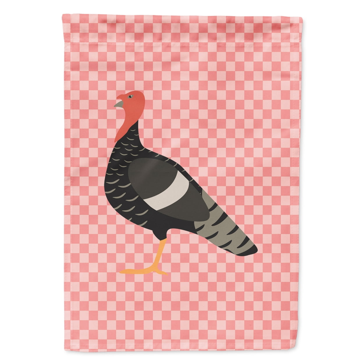 Marragansett Turkey Pink Check Garden Flag Size