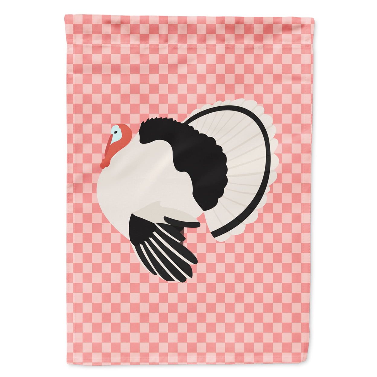Royal Palm Turkey Pink Check Garden Flag Size