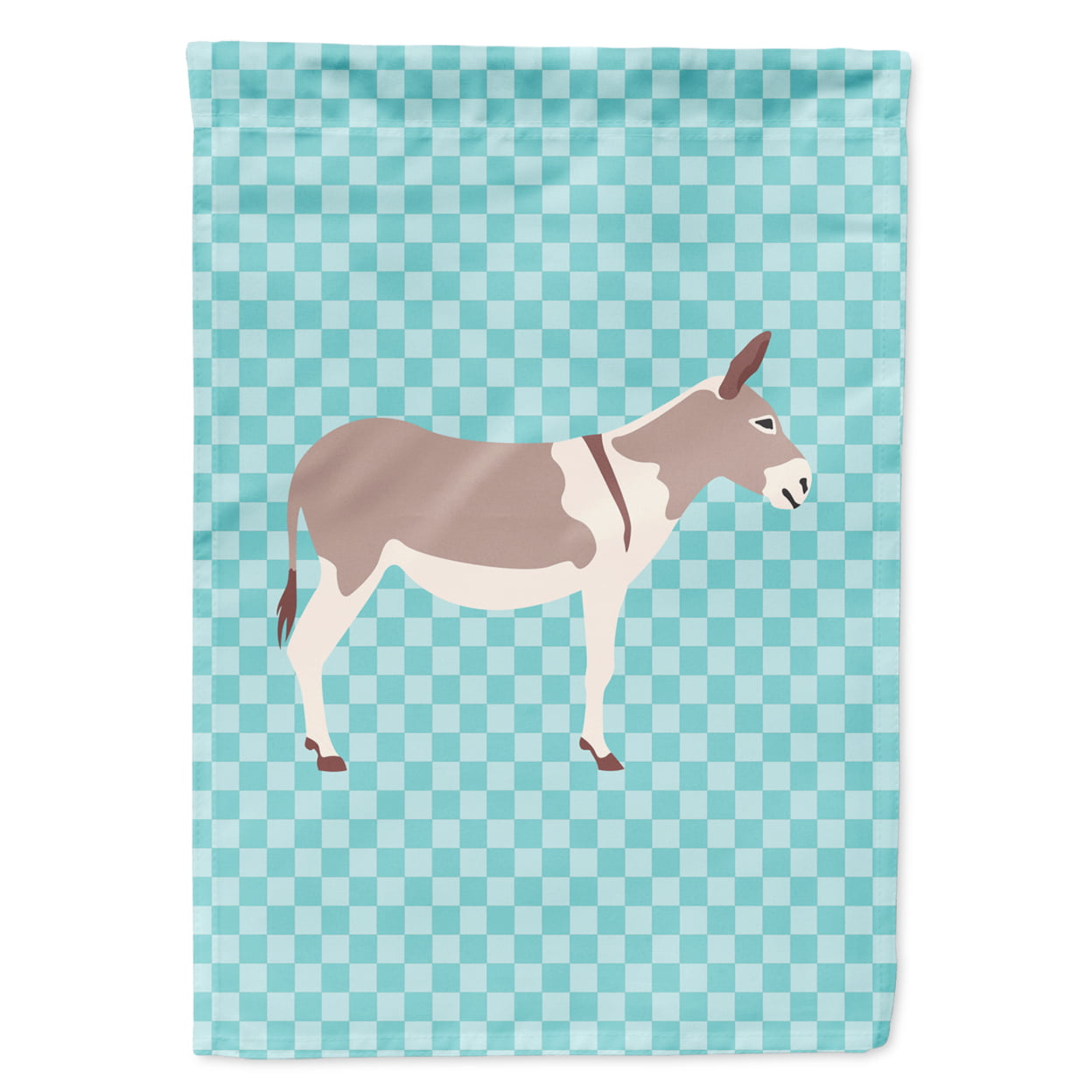 Australian Teamster Donkey Blue Check Flag Garden Size
