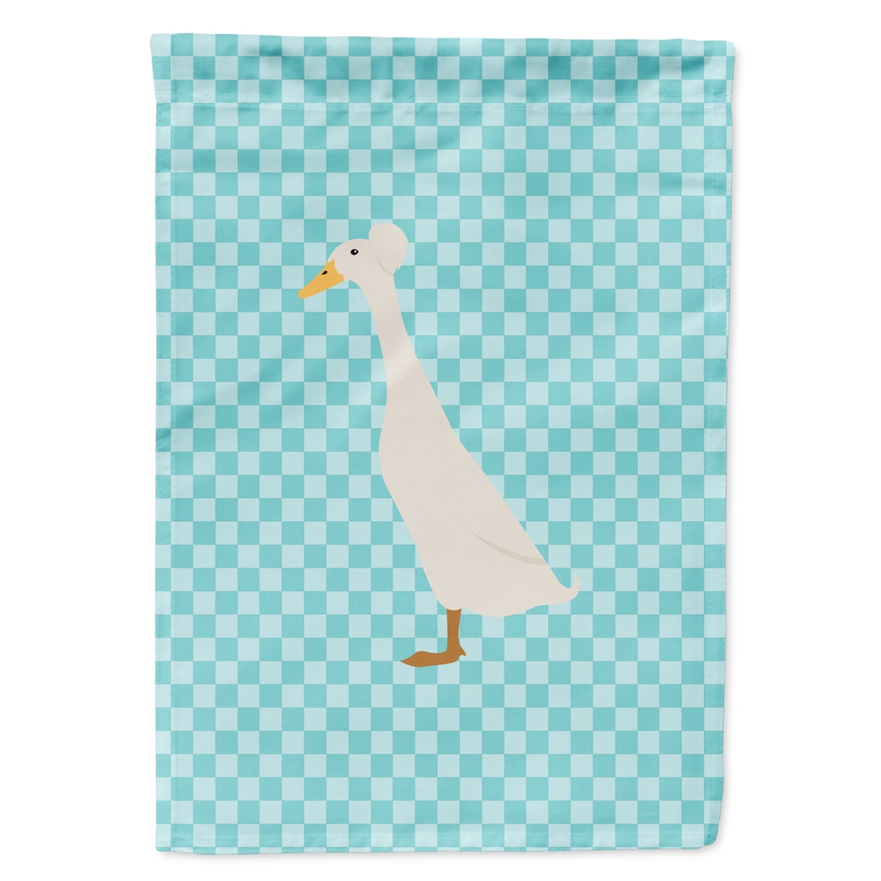 Bali Duck Blue Check Flag Garden Size