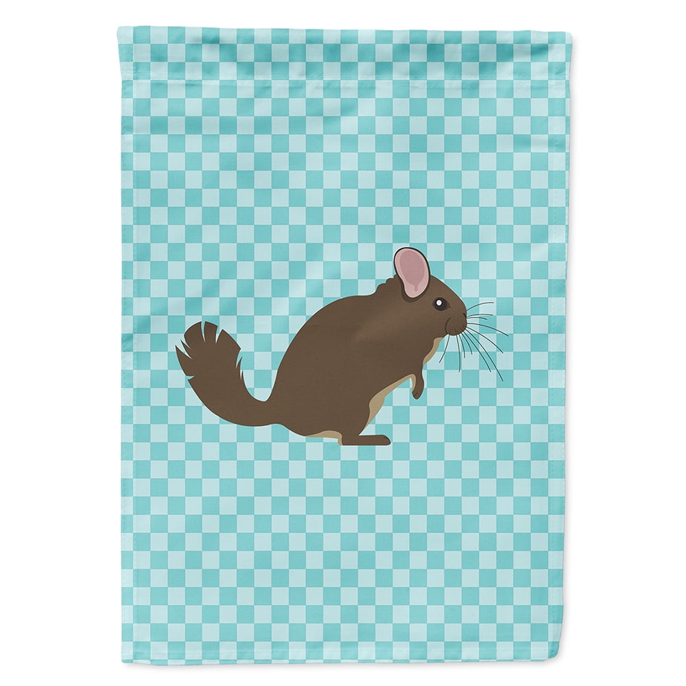 Chinchilla Blue Check Flag Garden Size