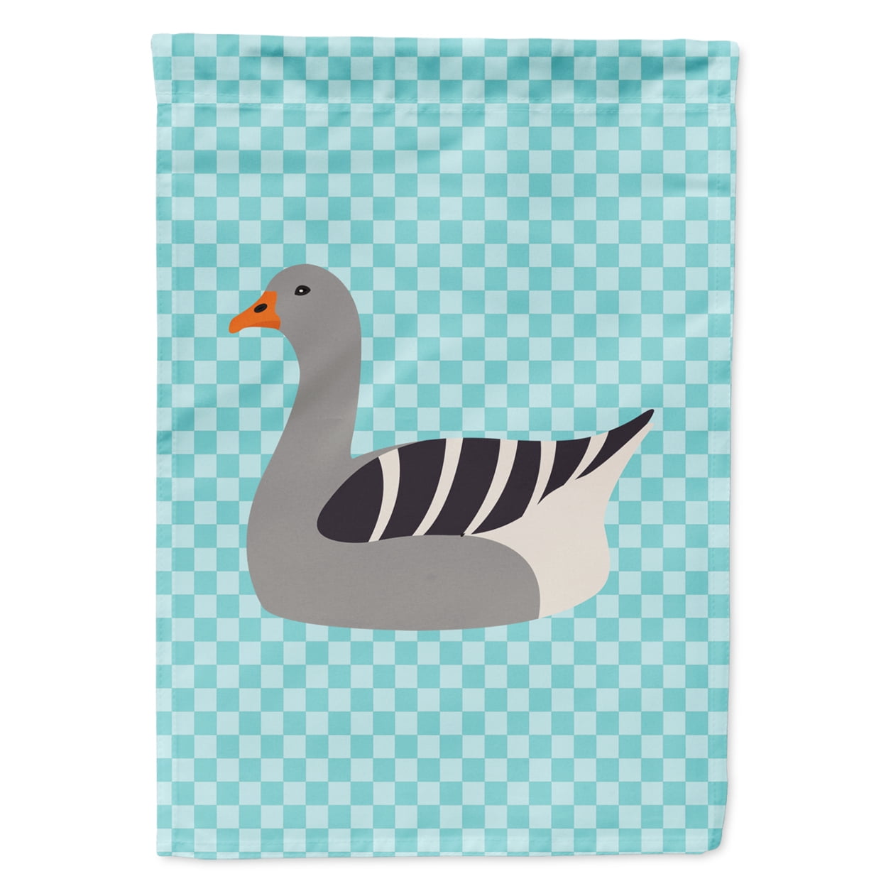 BB8067GF Pilgrim Goose Blue Check Flag Garden Size