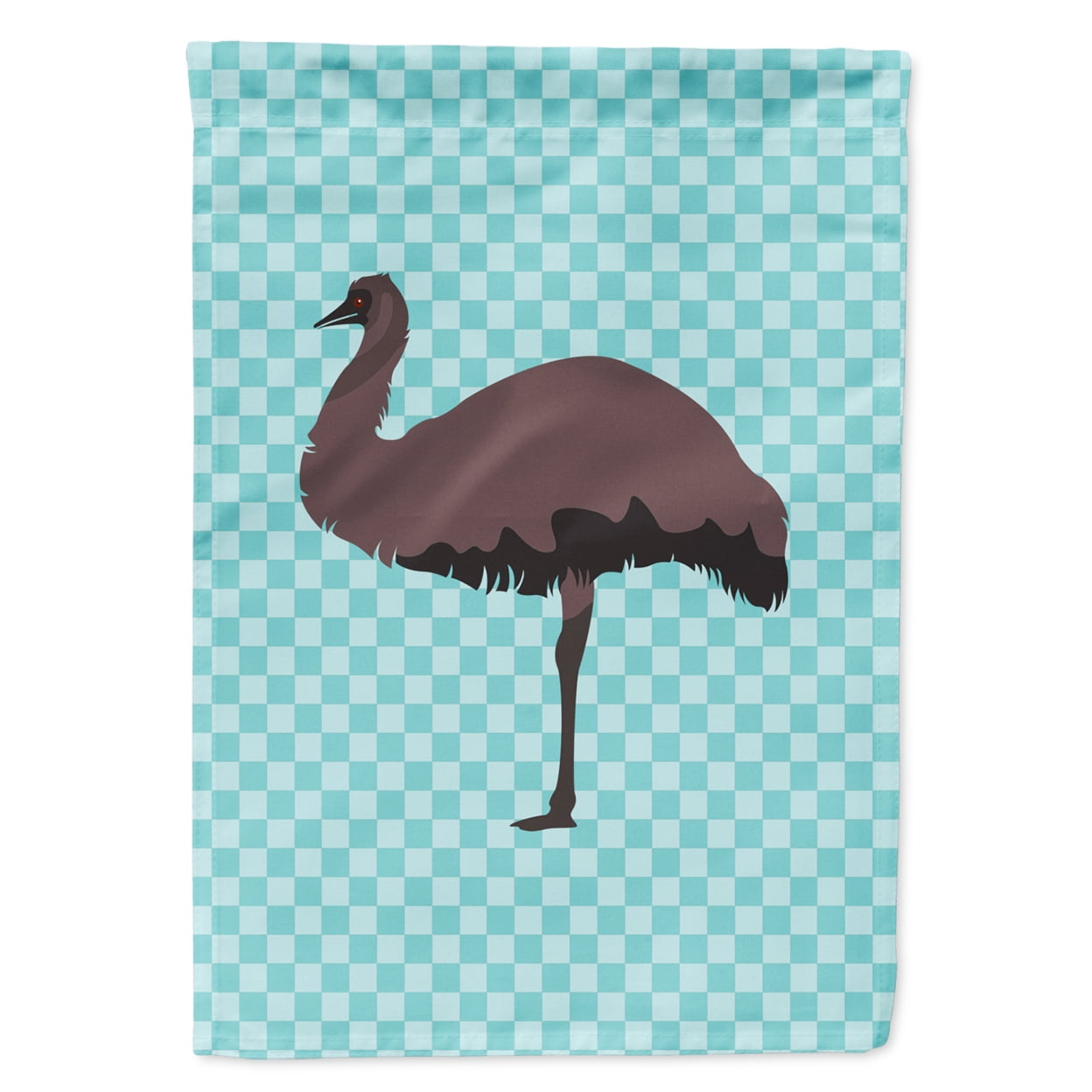 Emu Blue Check Flag Garden Size