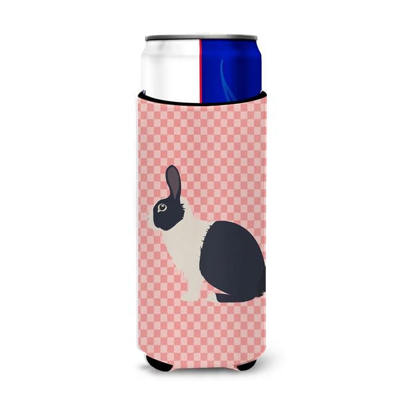 Dutch Rabbit Pink Check Michelob Ultra Hugger for Slim Cans - Pink Check