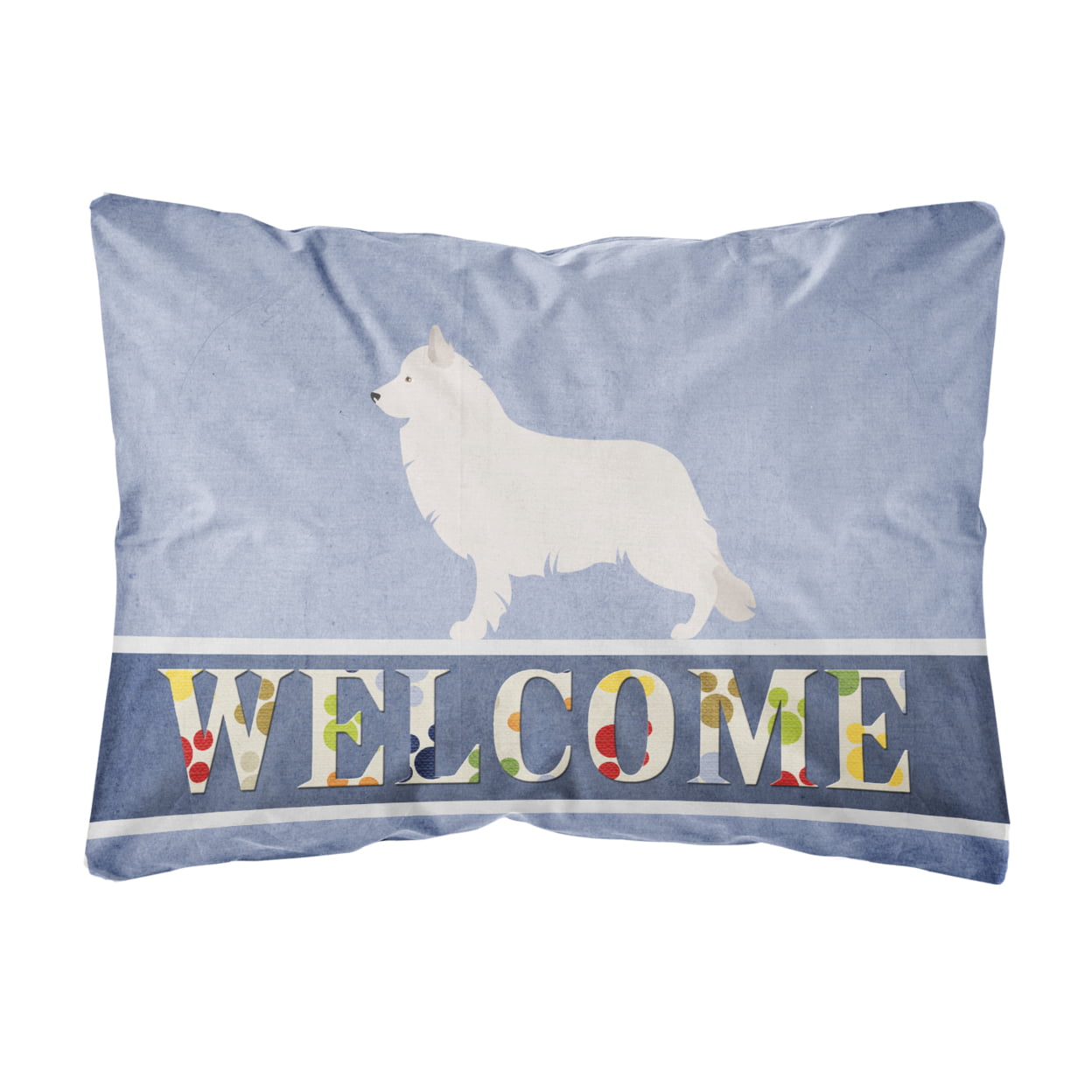 Berger Blanc Suisse Welcome Canvas Fabric Decorative Pillow