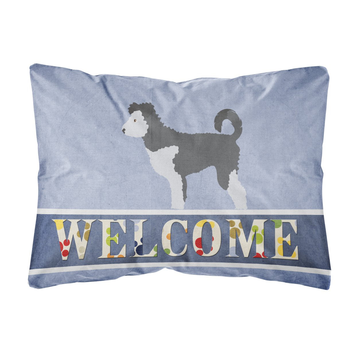 Pumi Welcome Canvas Fabric Decorative Pillow