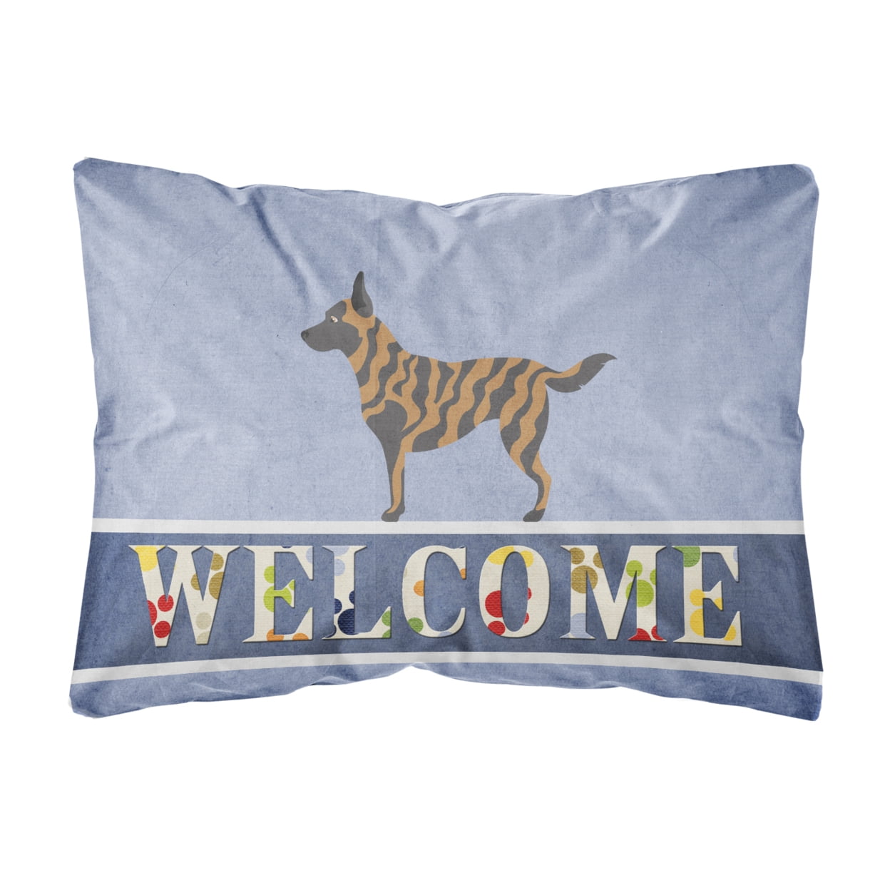 Dutch Shepherd Welcome Canvas Fabric Decorative Pillow