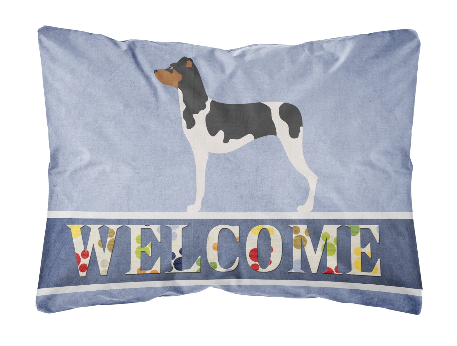 Brazilian Terrier Welcome Canvas Fabric Decorative Pillow - Multi-Colored - 12 L x 3 W x 16 H in.