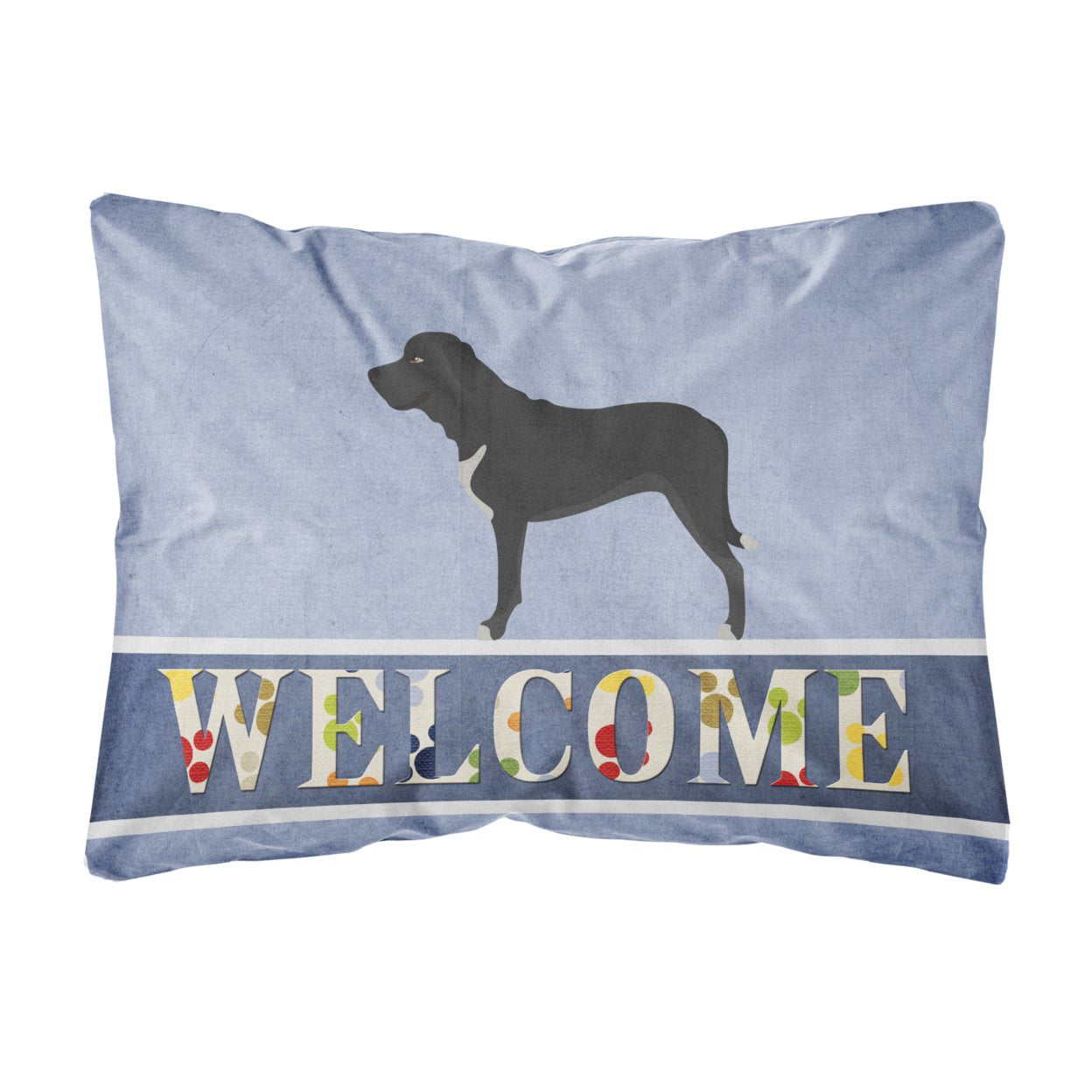 Broholmer Danish Mastiff Canvas Fabric Decorative Pillow - Multi-Colored - 12 L x 3 W x 16 H in.