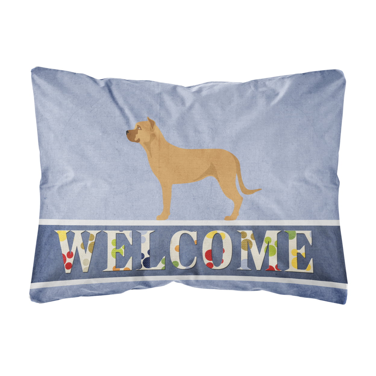 Alano Espanol Spanish Bulldog Canvas Fabric Decorative Pillow - Multi-Colored