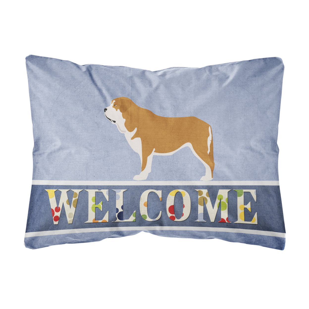 Mastin Epanol Spanish Mastiff Canvas Fabric Decorative Pillow - Multi-Colored - 12 L x 3 W x 16 H in.