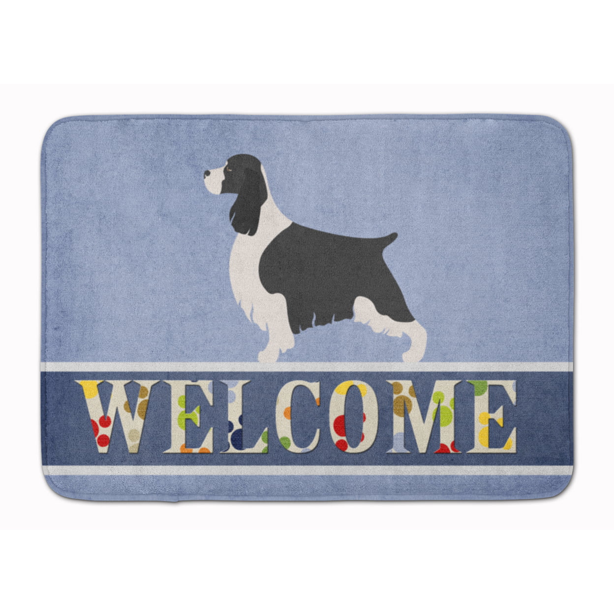 BB8273RUG English Springer Spaniel Welcome Machine Washable Memory Foam Mat