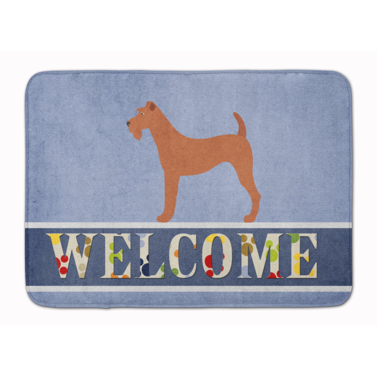 BB8276RUG Irish Terrier Welcome Machine Washable Memory Foam Mat