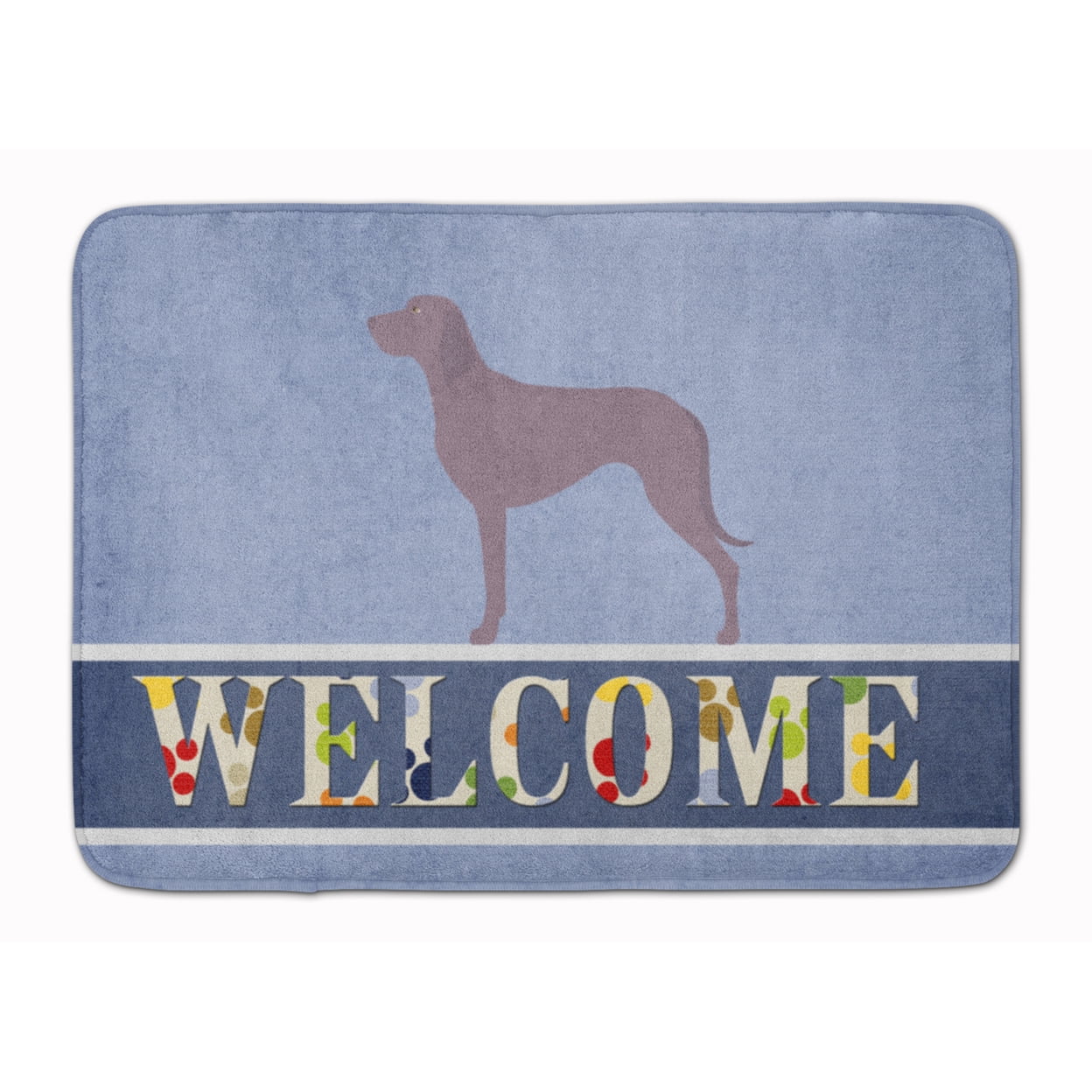 BB8280RUG Weimaraner Welcome Machine Washable Memory Foam Mat