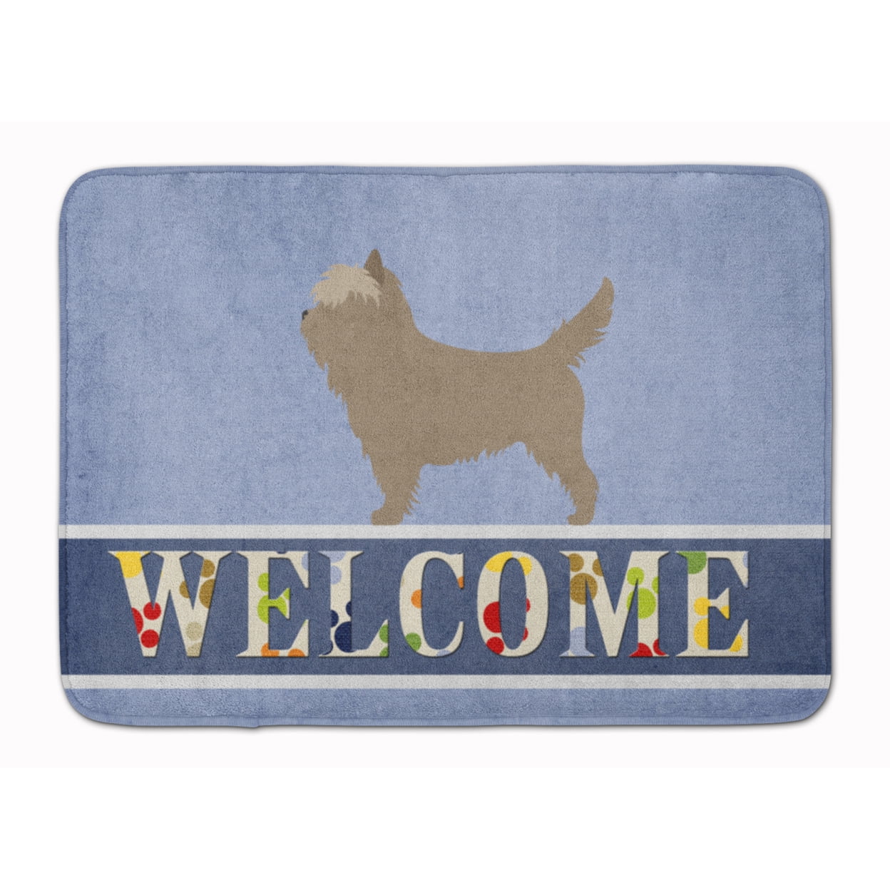 BB8286RUG Cairn Terrier Welcome Machine Washable Memory Foam Mat