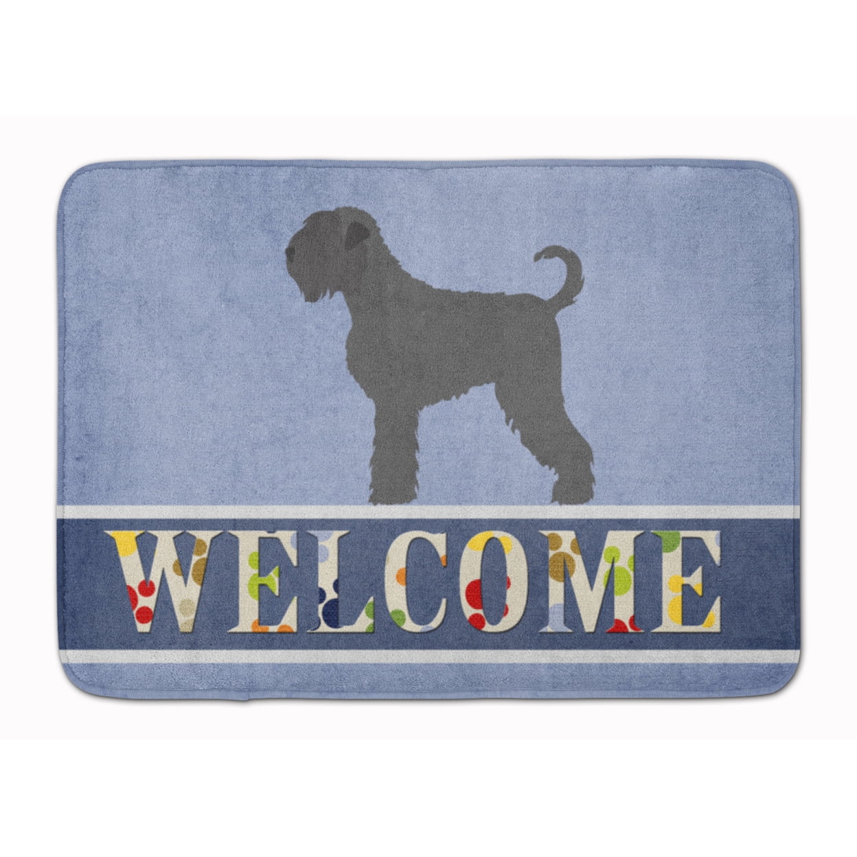 BB8293RUG Black Russian Terrier Welcome Machine Washable Memory Foam Mat