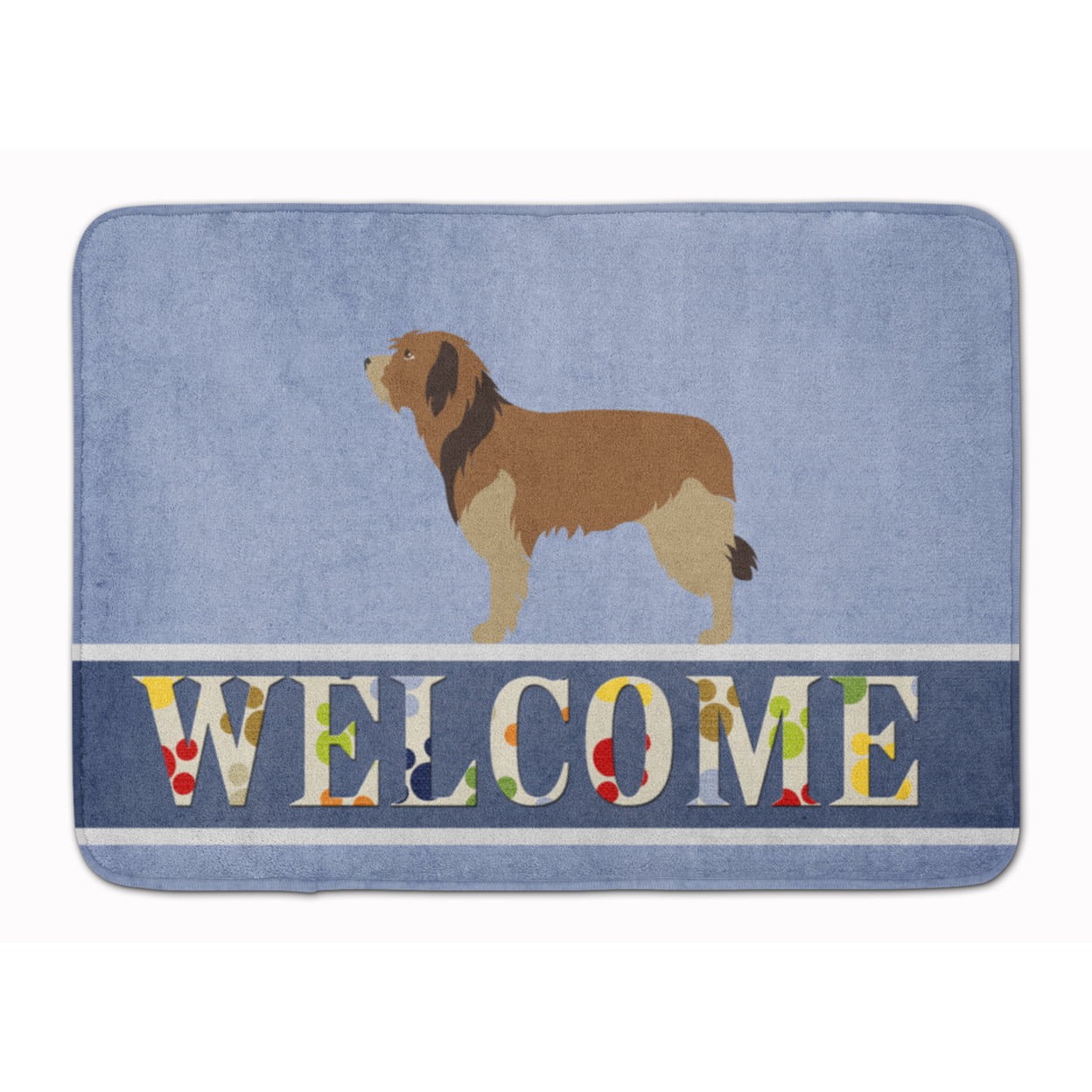 BB8295RUG Catalan Sheepdog Welcome Machine Washable Memory Foam Mat