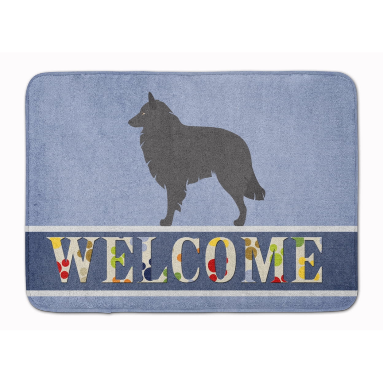 BB8301RUG Groenendael Belgian Shepherd Machine Washable Memory Foam Mat