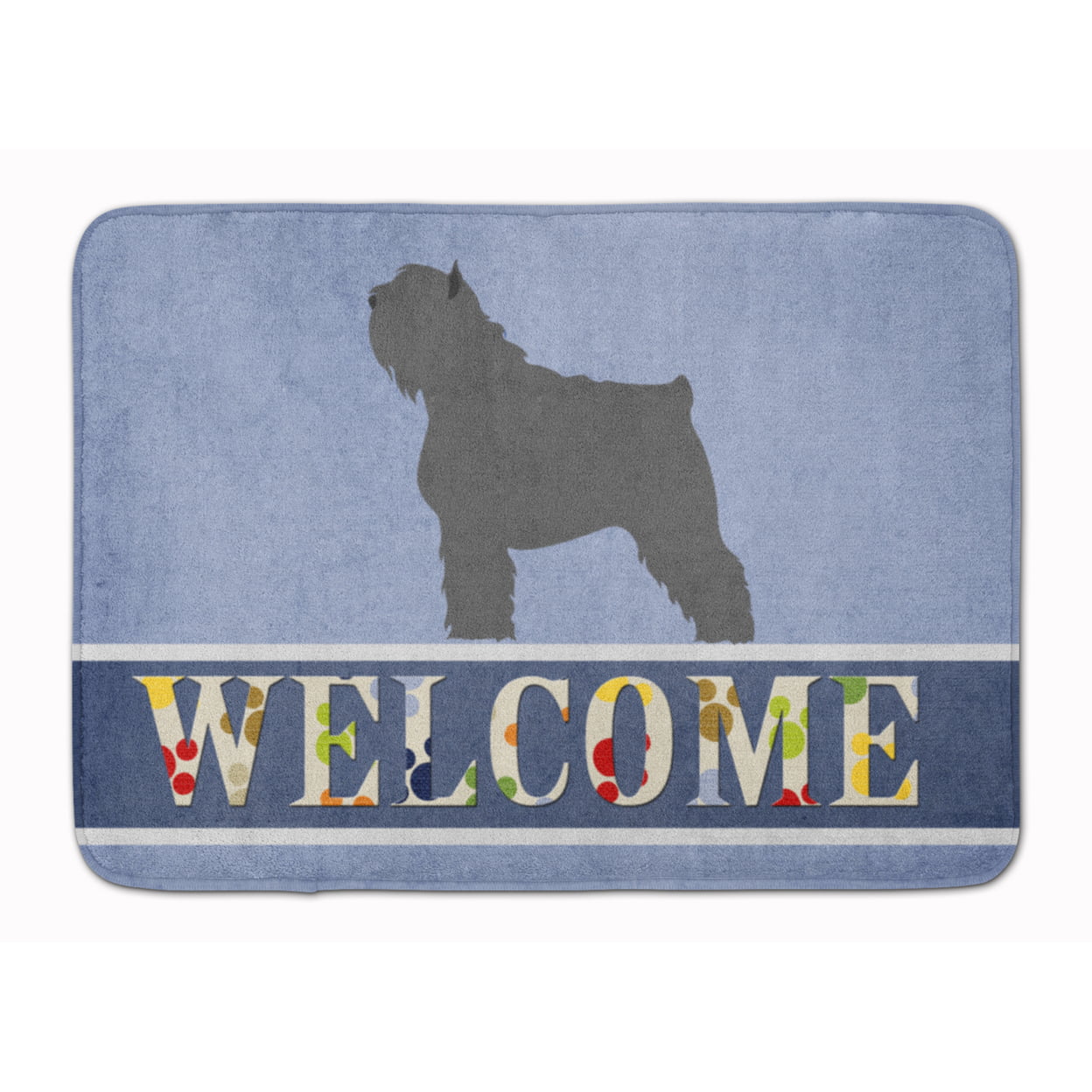 BB8302RUG Bouvier Des Flandres Welcome Machine Washable Memory Foam Mat