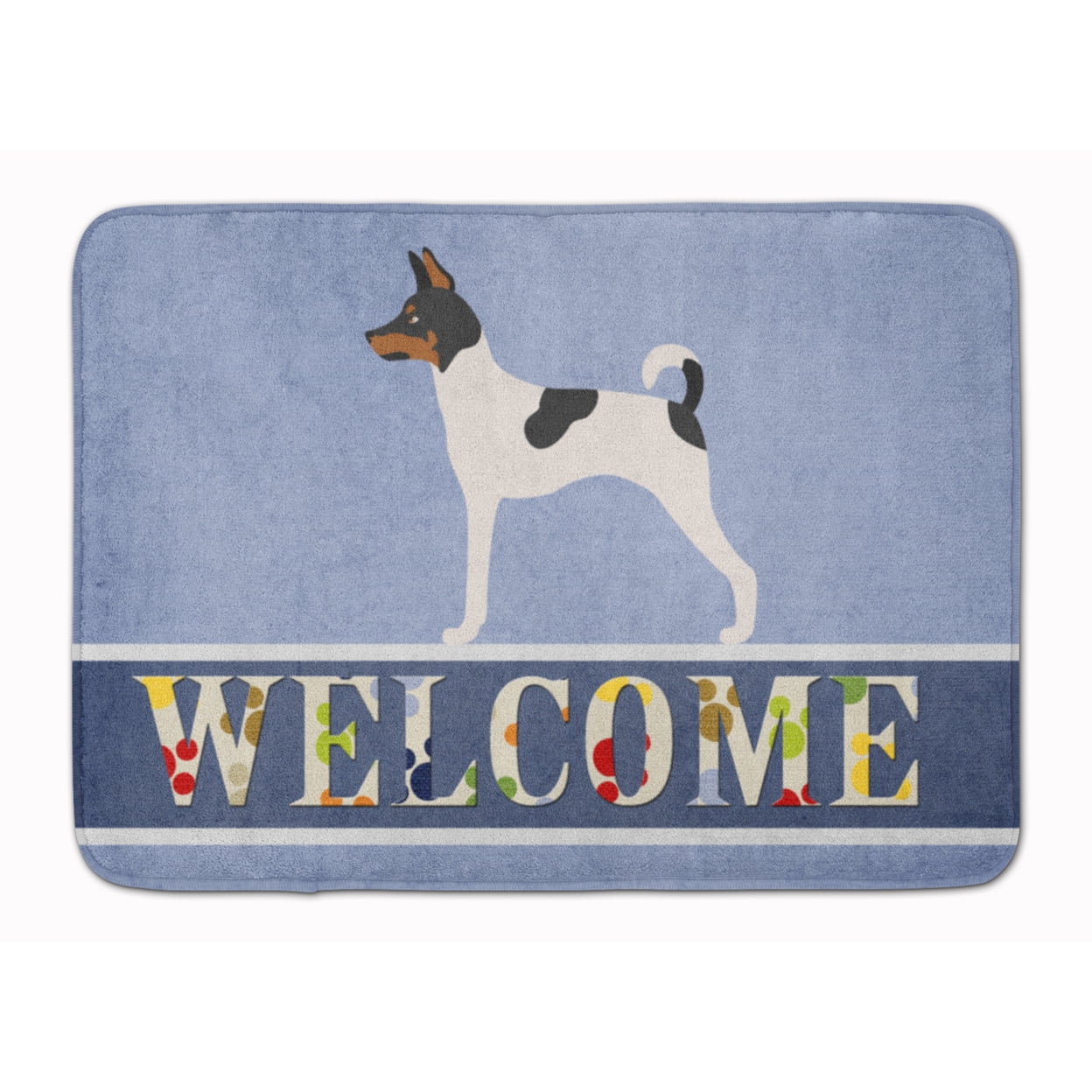 BB8306RUG American Toy Fox Terrier Welcome Machine Washable Memory Foam Mat