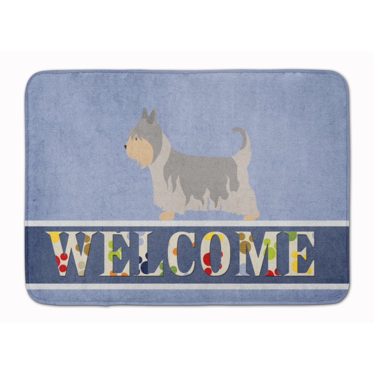BB8307RUG Australian Silky Terrier Welcome Machine Washable Memory Foam Mat