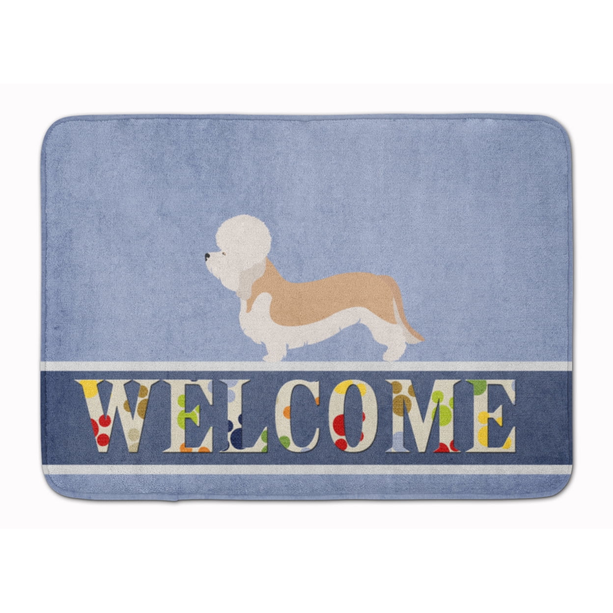 BB8312RUG Dandie Dinmont Terrier Welcome Machine Washable Memory Foam Mat