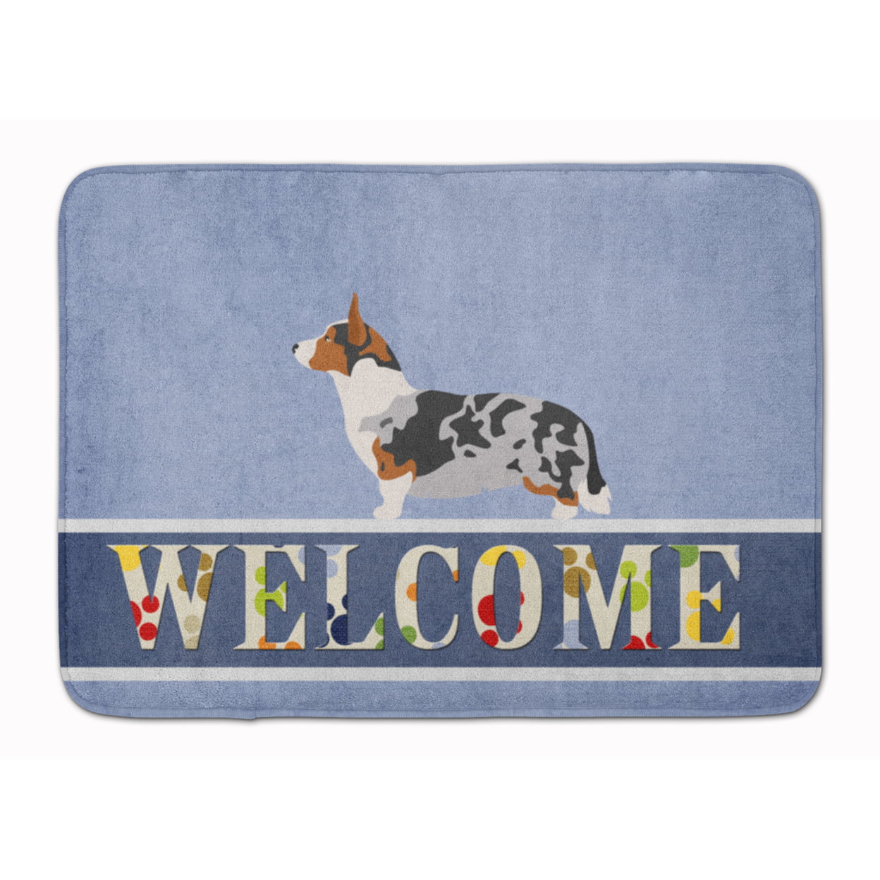 BB8313RUG Welsh Corgi Cardigan Welcome Machine Washable Memory Foam Mat