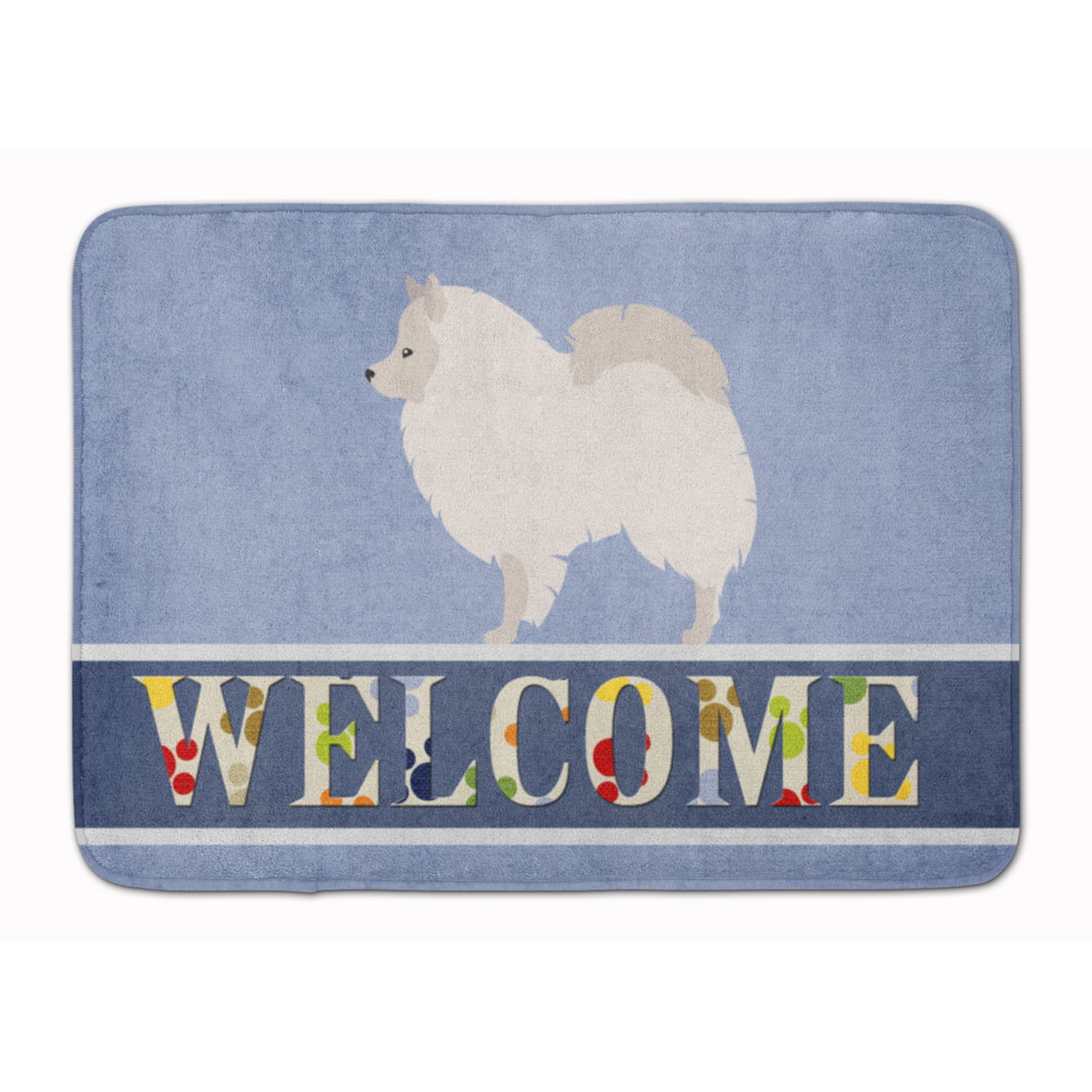 BB8317RUG German Spitz Welcome Machine Washable Memory Foam Mat