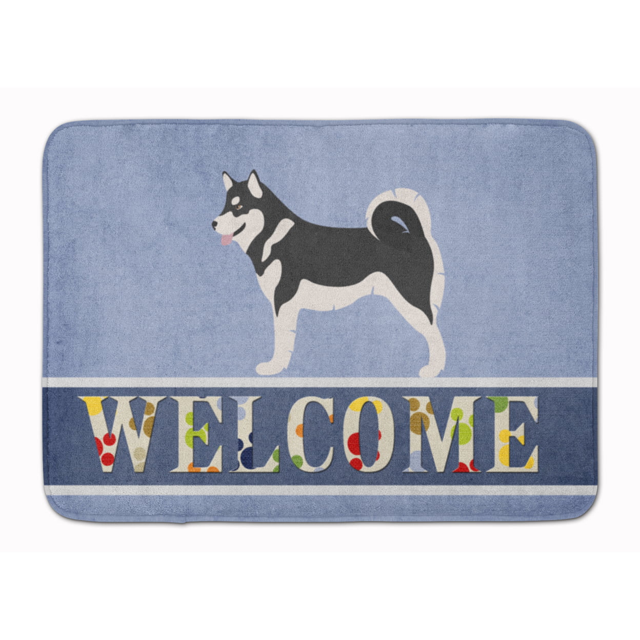 Picture of Carolines Treasures BB8324RUG Alaskan Malamute Welcome Machine Washable Memory Foam Mat