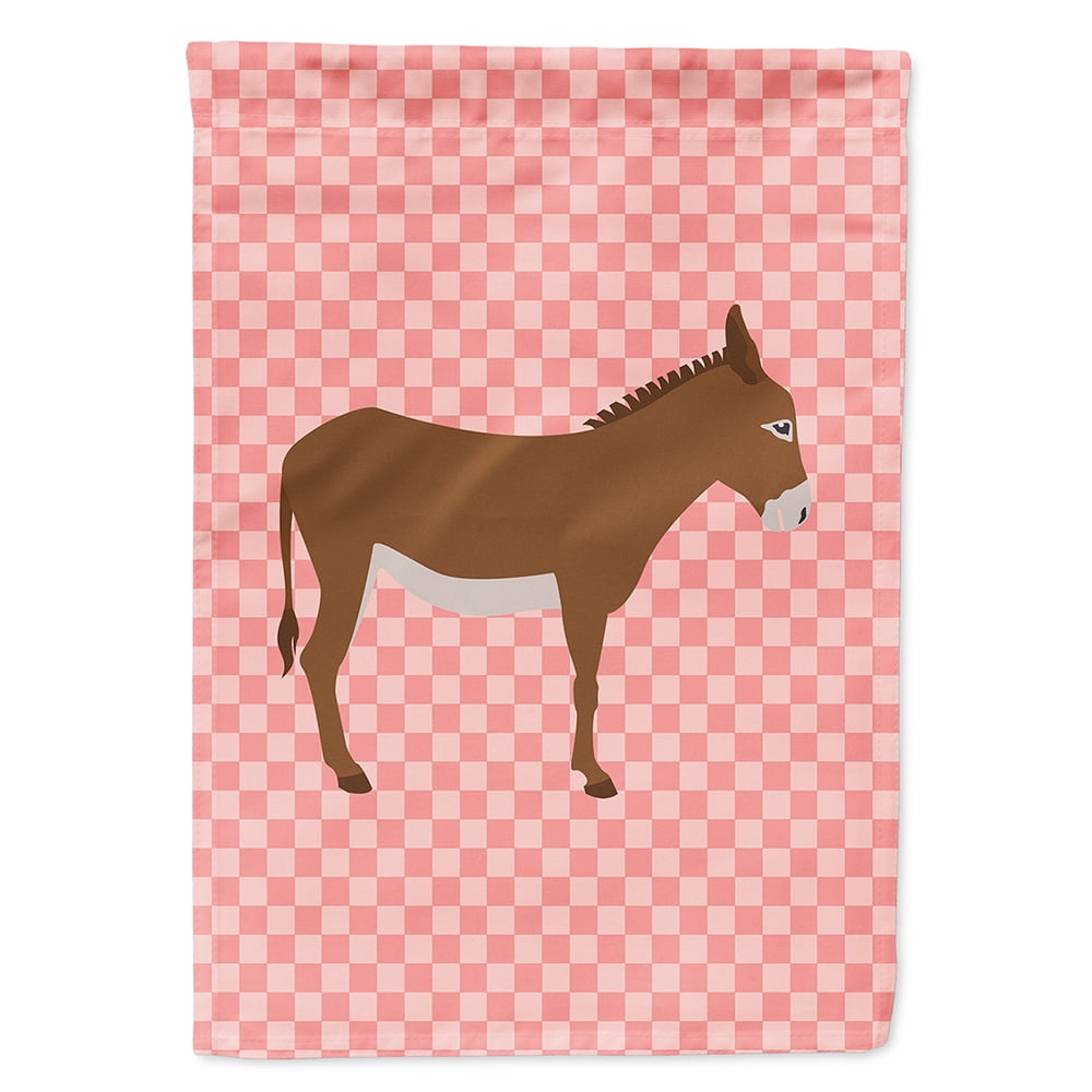 Cotentin Donkey Pink Check Garden Flag