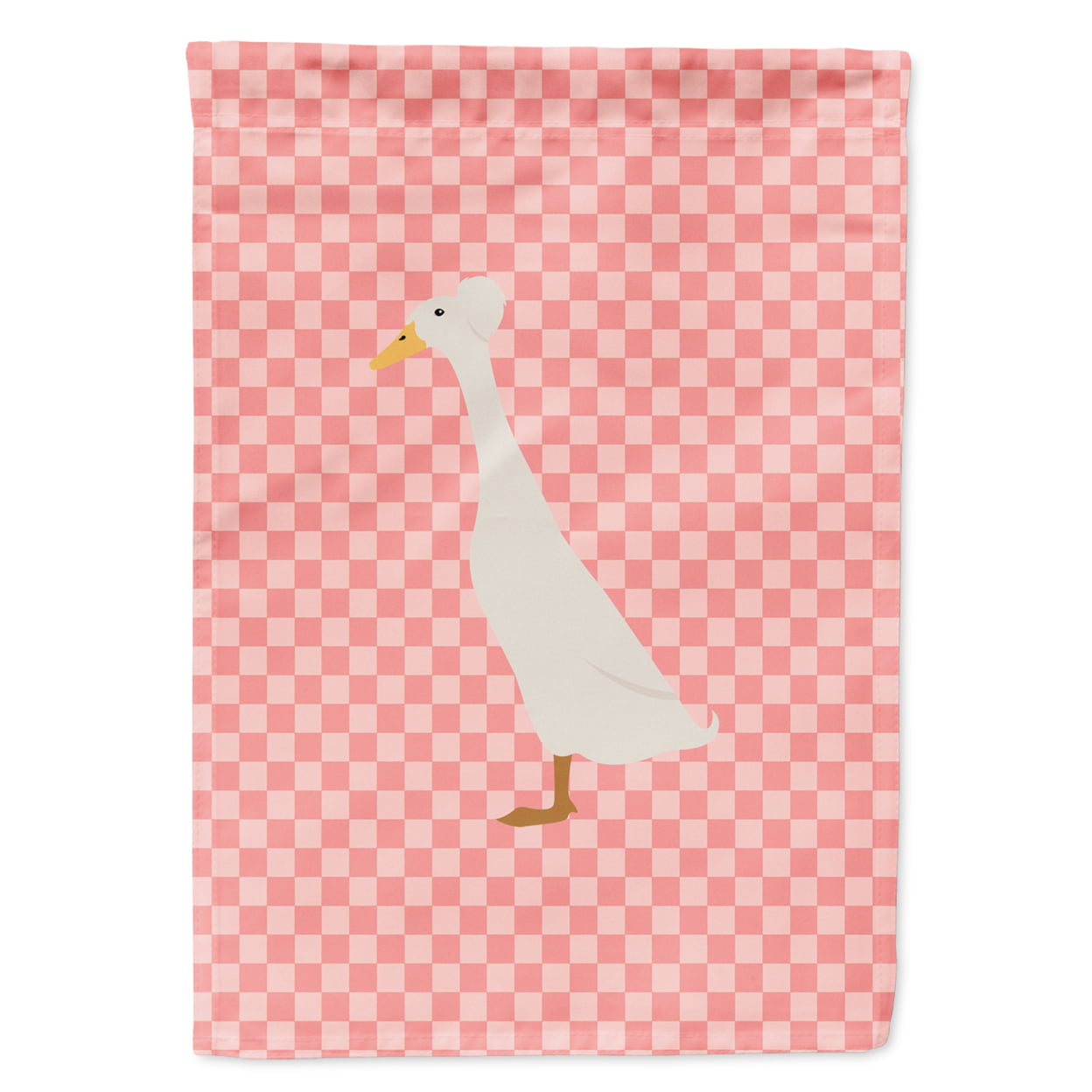 Bali Duck Pink Check Garden Flag