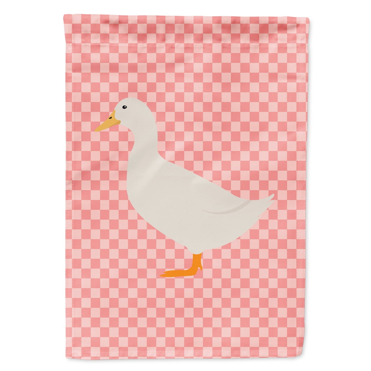 American Pekin Duck Pink Check Garden Flag