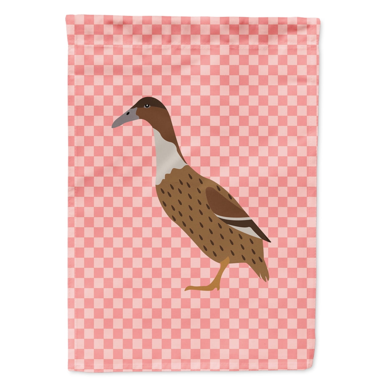 Dutch Hook Bill Duck Pink Check Garden Flag