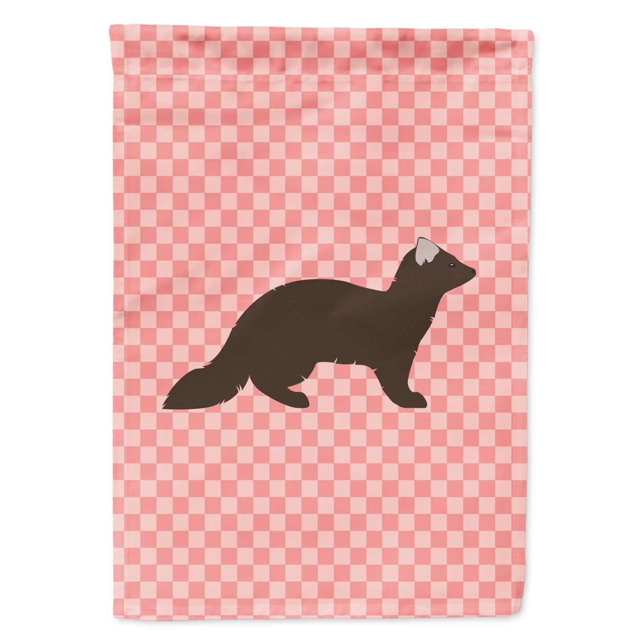 Sable Marten Pink Check Garden Flag