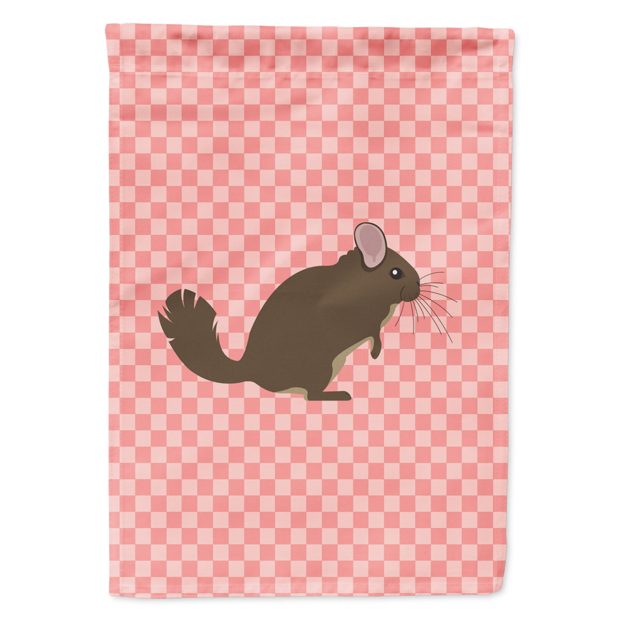 Chinchilla Pink Check Garden Flag