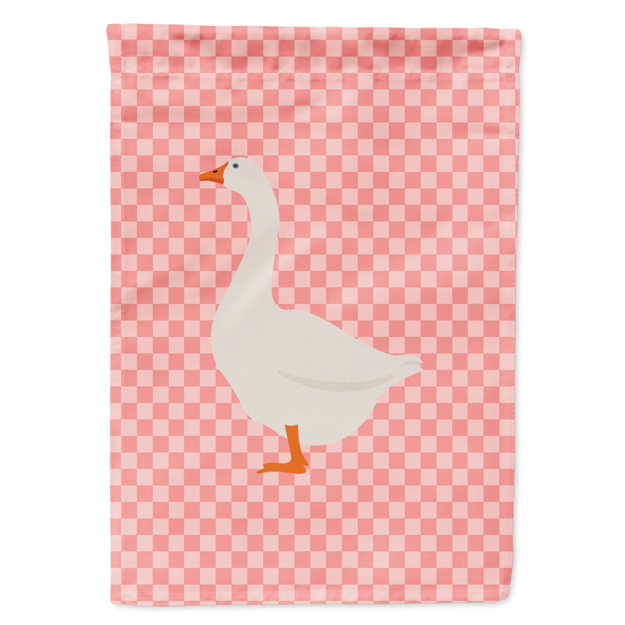BB7892GF Embden Goose Pink Check Garden Flag