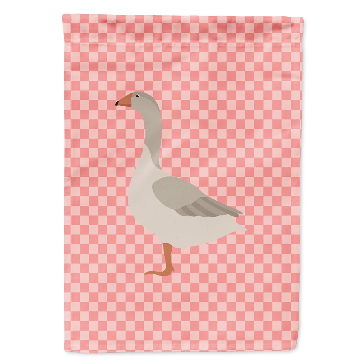Steinbacher Goose Pink Check Garden Flag - Pink Check