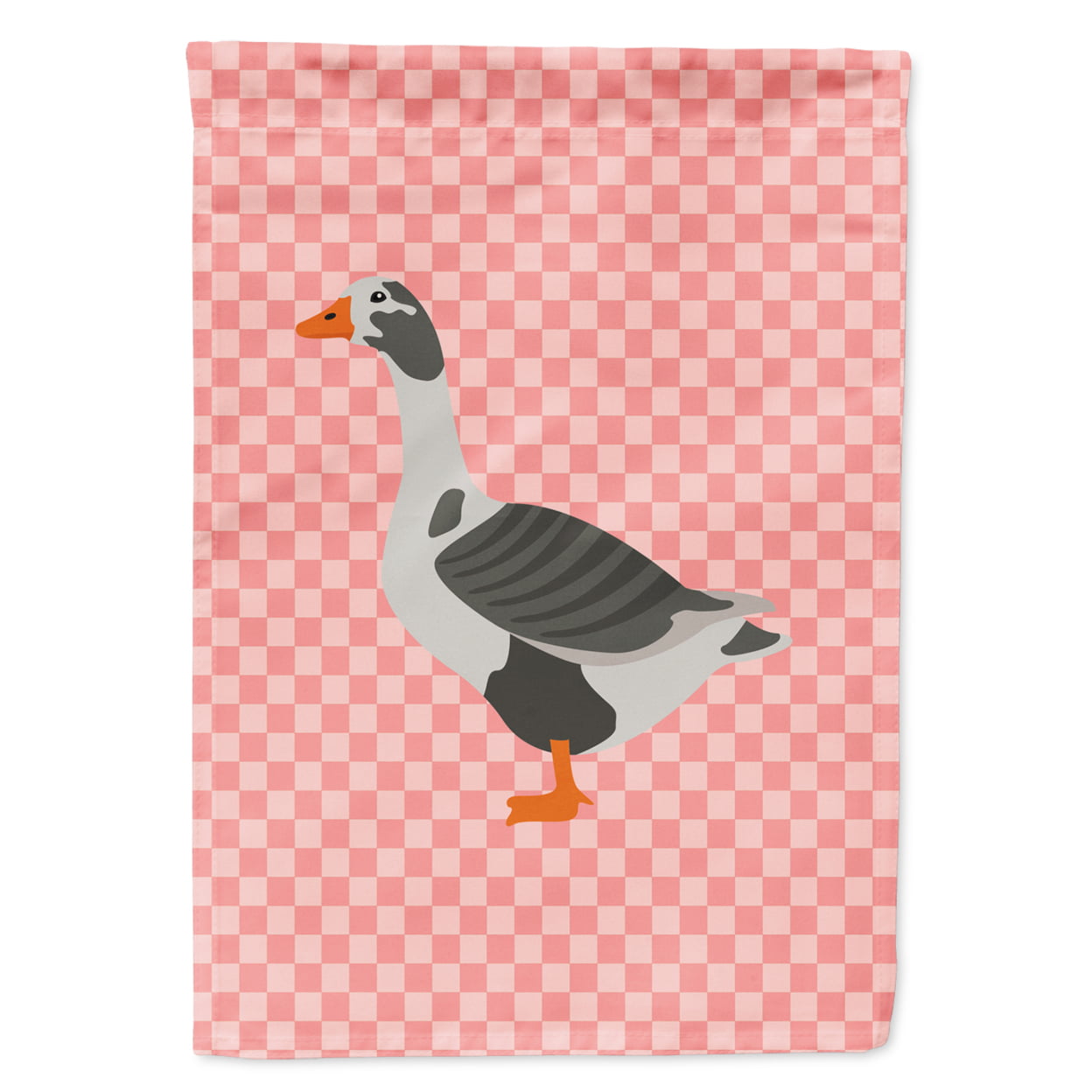 West Of England Goose Pink Check Garden Flag