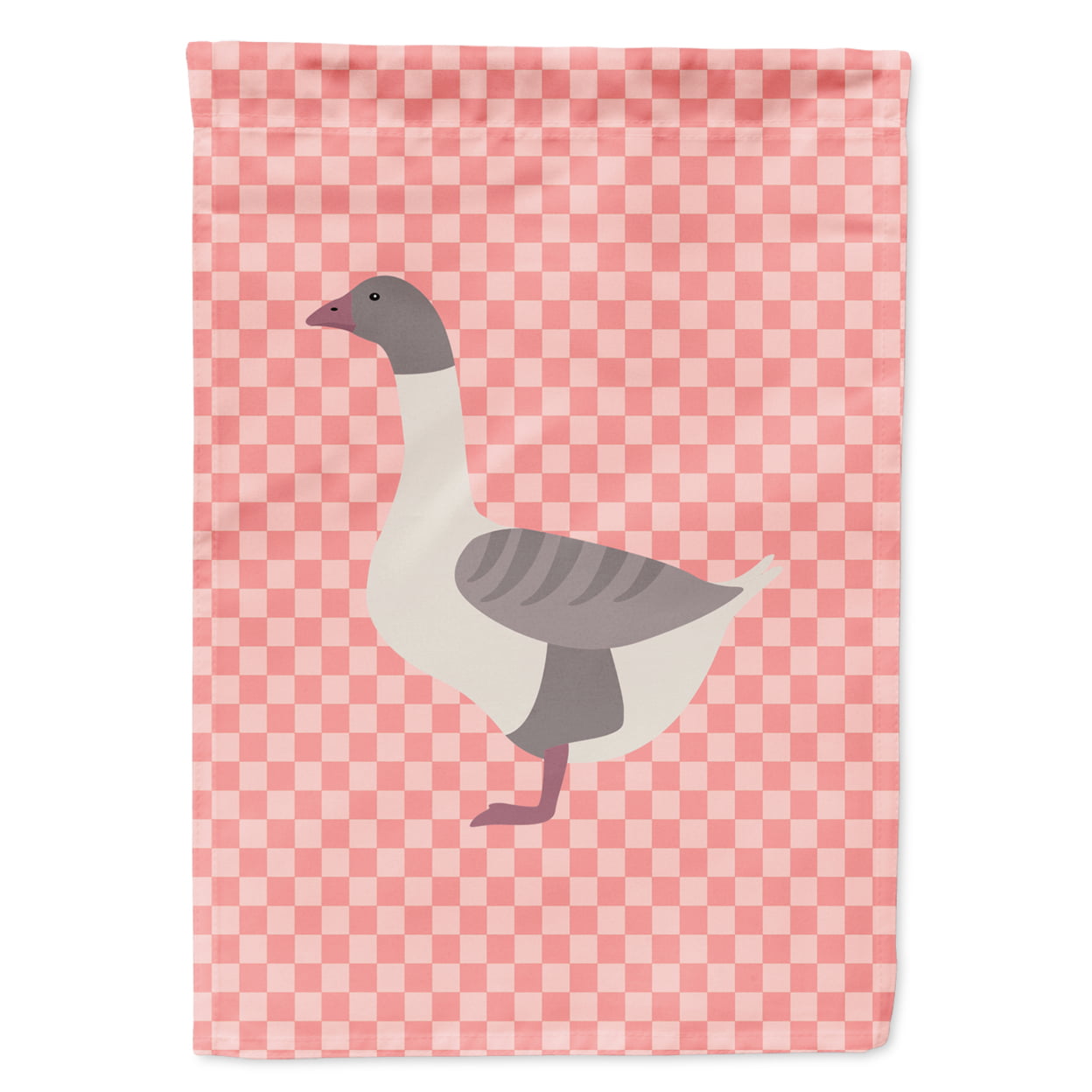 Buff Grey Back Goose Pink Check Garden Flag