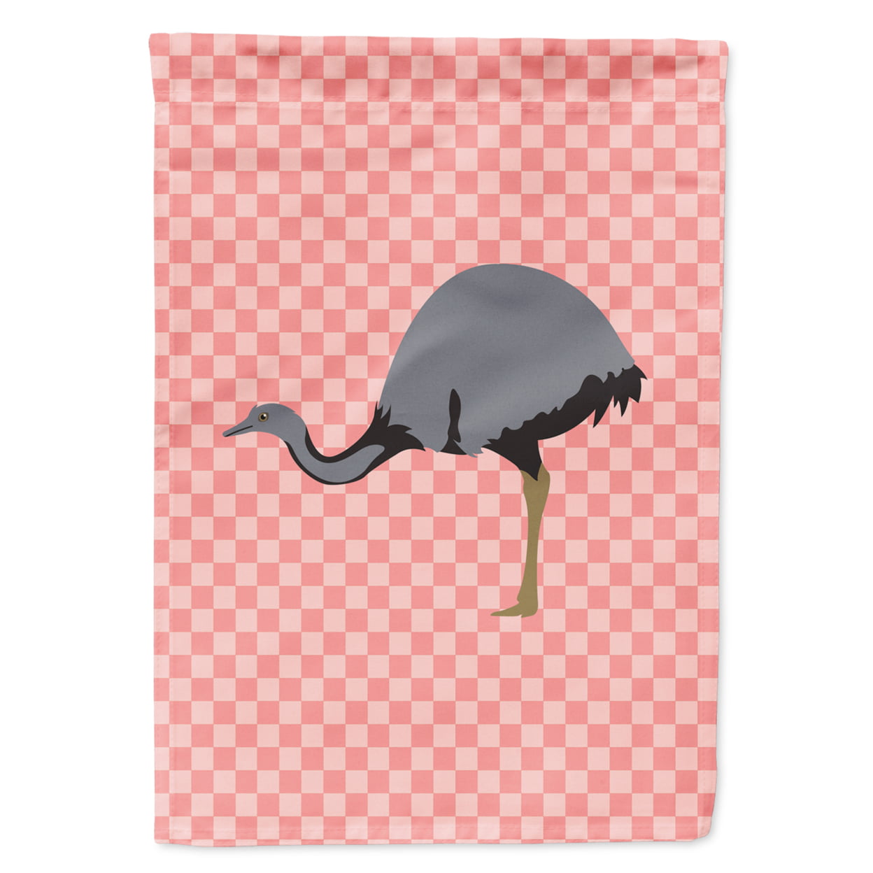 Rhea Pink Check Garden Flag