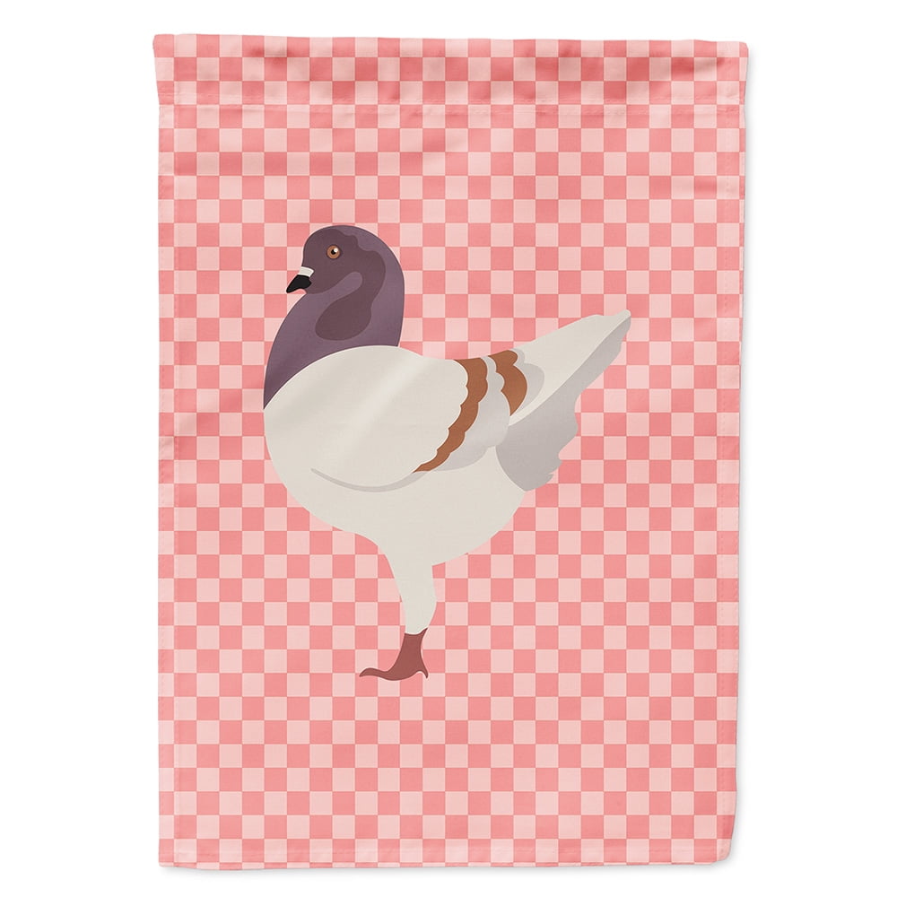 German Modena Pigeon Pink Check Garden Flag