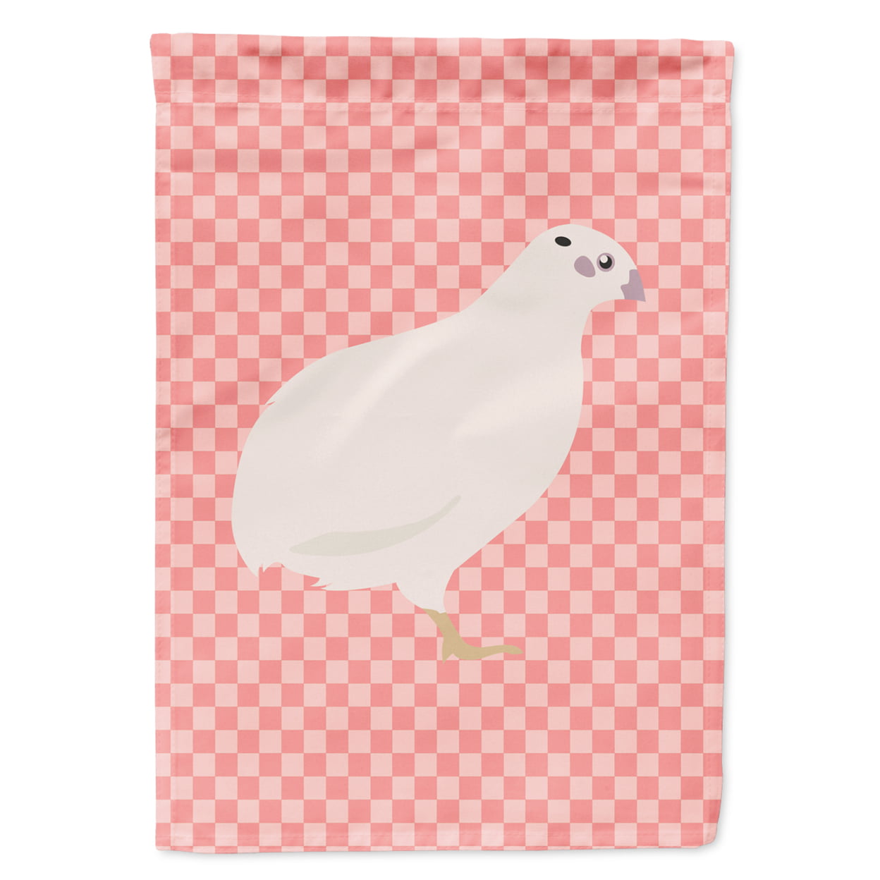 BB7957GF Texas Quail Pink Check Garden Flag