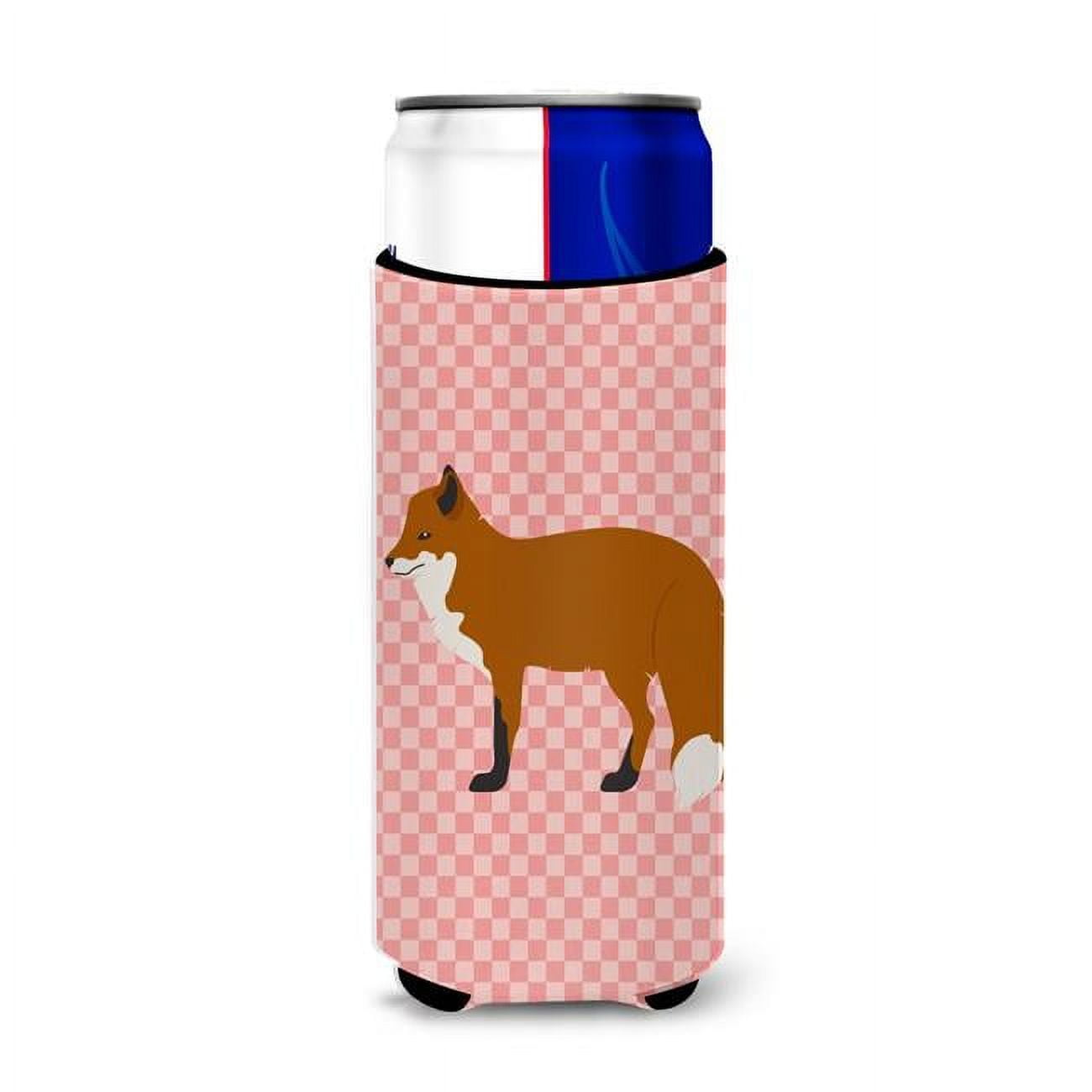 Red Fox Pink Check Michelob Ultra Hugger for Slim Cans - Pink Check