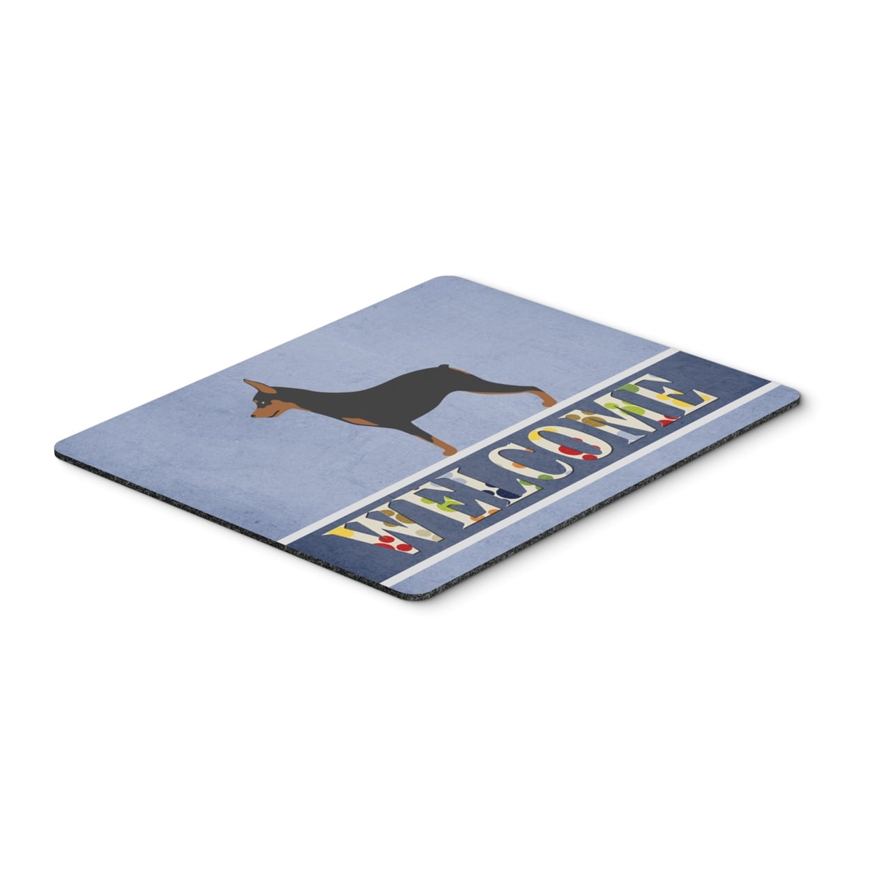 BB8323MP Miniature Pinscher Welcome Mouse Pad, Hot Pad Or Trivet