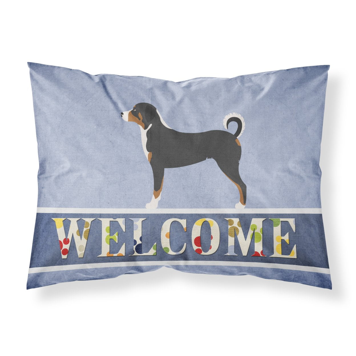 Appenzeller Sennenhund Welcome Fabric Standard Pillowcase - Multi-Colored - Standard