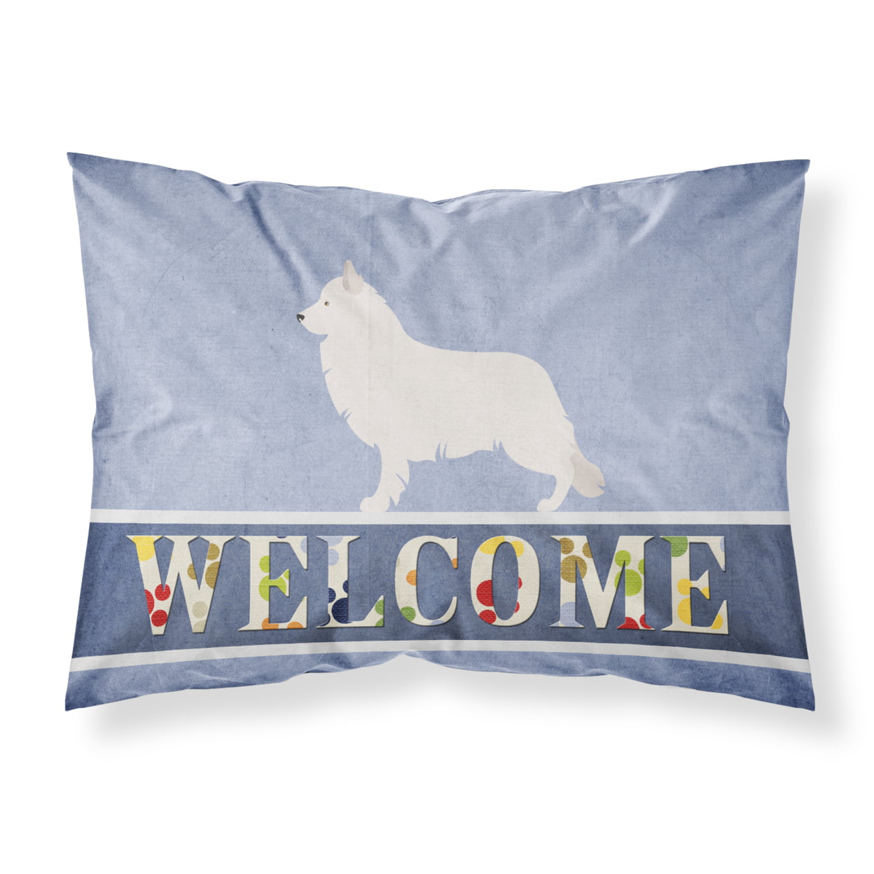 Berger Blanc Suisse Welcome Fabric Standard Pillowcase - Multi-Colored - Standard