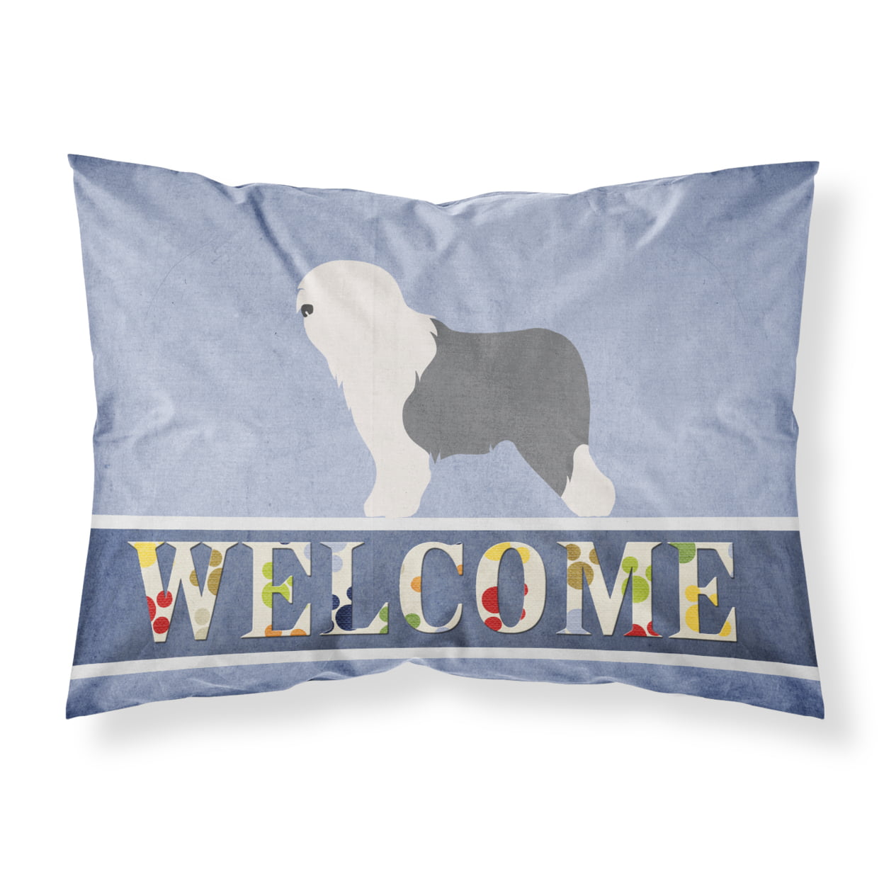 BB8294PILLOWCASE Old English Sheepdog Bobtail Fabric Standard Pillowcase