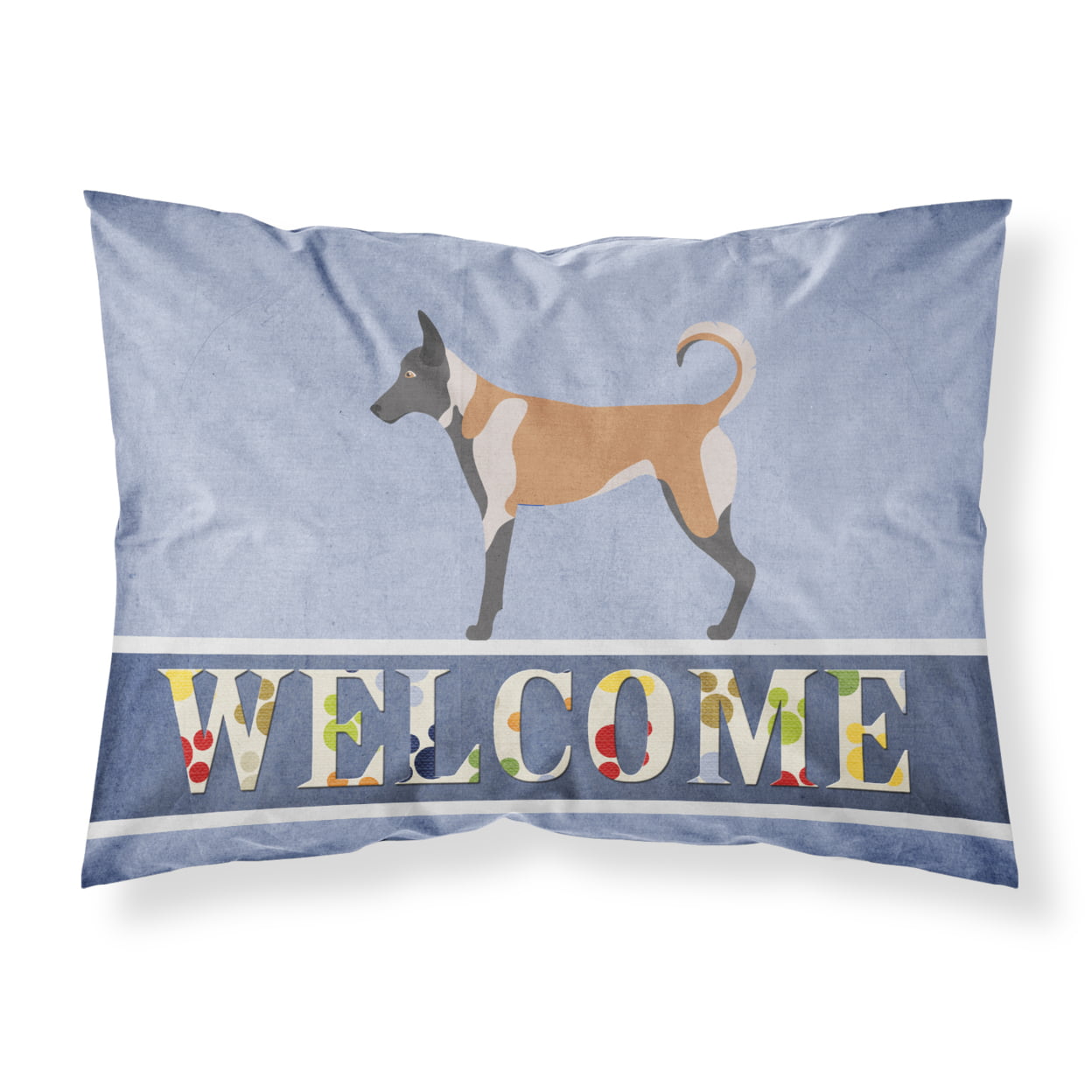 Malinois Welcome Fabric Standard Pillowcase - Multi-Colored - Standard