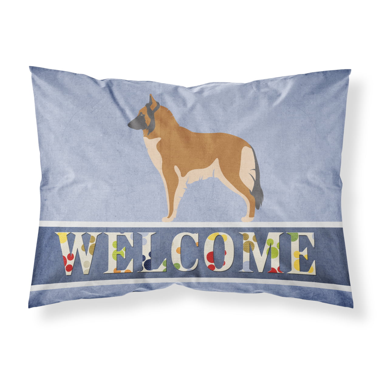 Belgian Tervuren Welcome Fabric Standard Pillowcase - Multi-Colored - Standard